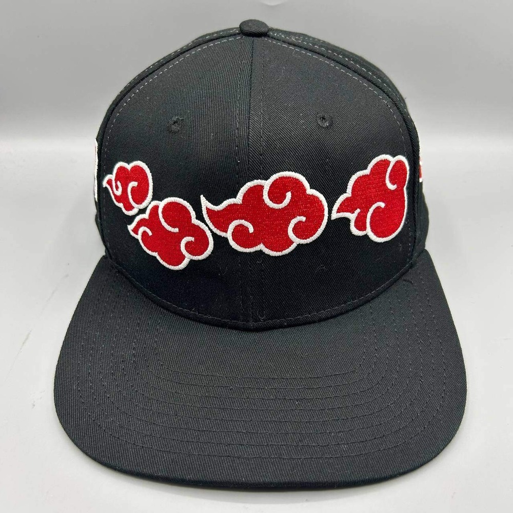 Naruto Shippuden Akatsuki Hat Men Black Red Embroidered Snap Back Cap Cotton